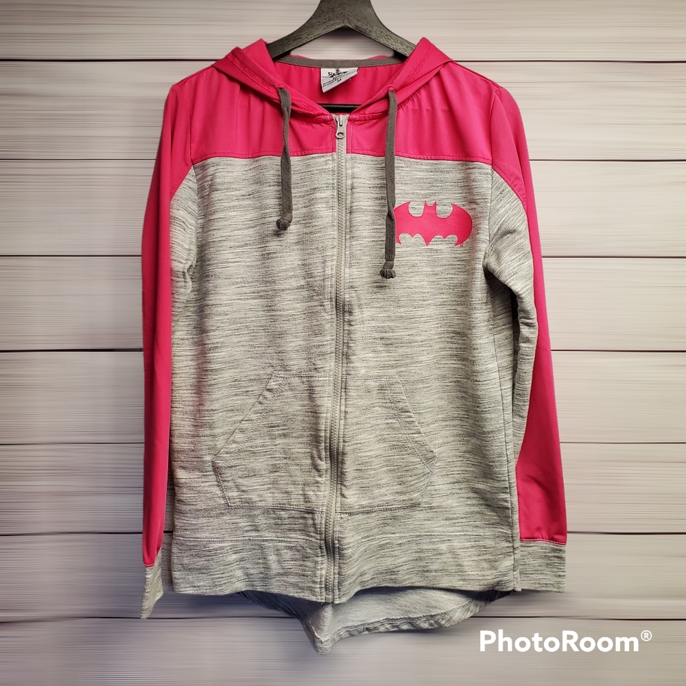 Batman Women's Six Flags Zip-Up Sweater Size M
